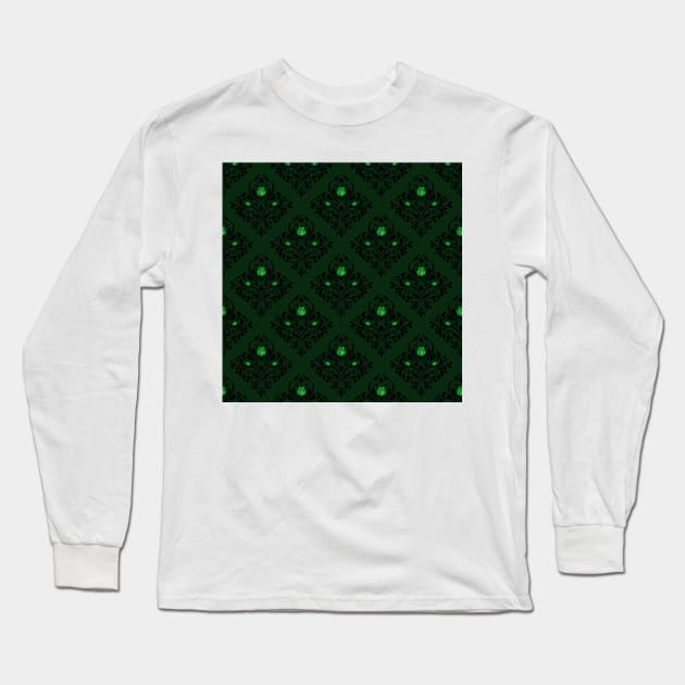 Green Pattern Long Sleeve T-Shirt by Hastag Pos